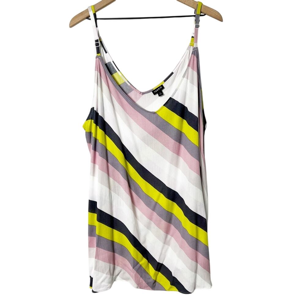 Torrid Colorful Sophie Swing Striped Women Blouse Size 5